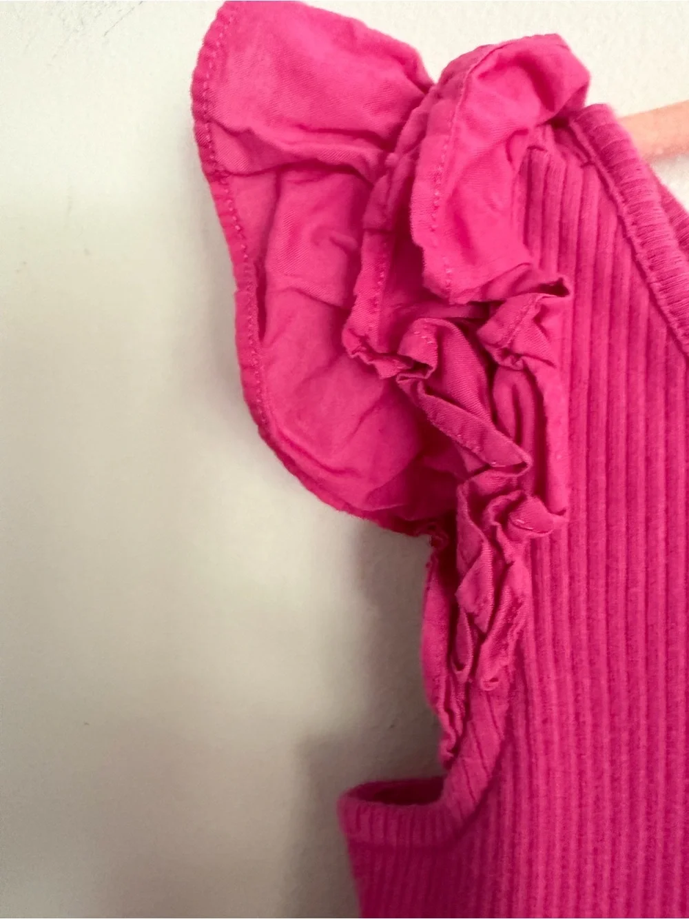 Janie and Jack Ruffle Sleeve Pink Dress Girls 7